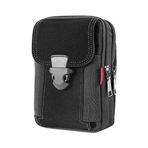 GRGE Étui de Ceinture Pochette, Multi Usages Utilitaire Sac, Sac Ceinture Oxford pour Homme, Style Noir à Trois Couches, pour La Randonnée Portable, Le Camping, l'Alpinisme et Le Vélo - Publicité