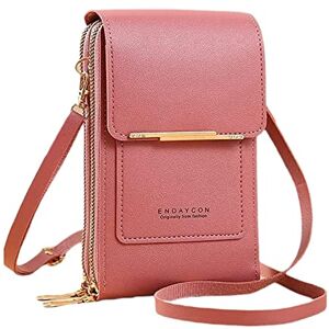 Yellsong Petit Sac Téléphone Portable Femme PU Petit Sac Bandoulière Femme Pochette Telephone Portable, Sac à Main Porte avec Porte Carte et Bandoulière à Bandoulière Cadeaux pour (Watermelon Red, One Size) - Publicité