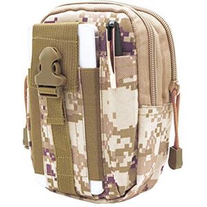 Elonglin Sac Tactique Ceinture, Sacoche Ceinture La Pochette Multifonctionnelle Molle EDC Gadget Utilitaire Téléphone Cellulaire pour Randonnée Voyage Sport Plein-air (Camouflage Kaki) 6 - Publicité