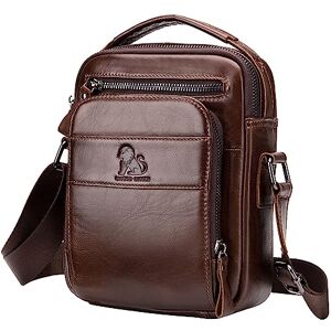 BAIGIO Sac à Bandoulière pour Hommes Petits Sacs en Cuir Vintage Sacs avec Poignée Sac à Main Pochette Besace pour Décontracté Affaires - Publicité