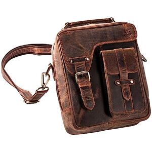 MATADOR Sacoche Grand Format Homme Bandouliere en Cuir Véritable avec Multipoches Zippé de YKK et Poignée   Sac Bandoulière Homme Fait Main Grande Capacité   Pochettes Sacs pour Homme Chasseur Marron - Publicité