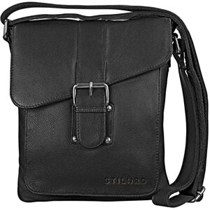 STILORD 'Mattia' Sacoche Homme Cuir Petit Sac Homme bandouliere Besace Homme Cuir Sac Messager Tablette 10,1 Pouces Cuir Vintage, Couleur:Noir - Publicité