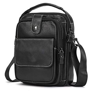 newsbirds Sacoche Homme Cuir Véritable Sacoche Homme Bandouliere Pochette Homme Grand Sac Bandoulière Homme Sac Porté Epaule Sacs Business Sacs à Main Voyage pour Ipad, 336 Noir - Publicité