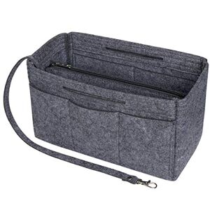 Soyizom Insert de Rangement pour Sac à Main en Feutre Soyizon, Doublure de Sac à Main pour Organisateur de Sac, Insert pour Organiseur de Sac fourre-Tout Fit Speedy 25-40(Gris foncé, X-Large) - Publicité