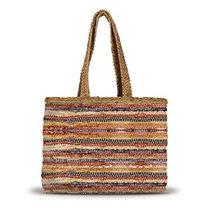 BANZAII TEXTILE INNOVATOR ONLINE Banzaii sac de paille pour femme, sac à bandoulière coloré, sac d’été, sac de plage entièrement fait à la main Saint-Tropez Marron - Publicité