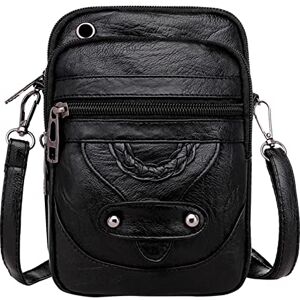 HGTSHUANGTA Petit Sac Téléphone Portable Femme, Oxford Messenger en Tissu Brassard de Sport avec Bandoulière Réglable, Crossbody Pochette Sacoche Running Armbag pour 7'(avec Prise casque) (Z1 Noir) - Publicité