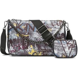 DKNY Bodhi Top Zip Crossbody, Femme, Noir/Multicolore - Publicité