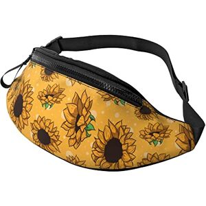 874 Sacoche De Sport Tournesols Jaunes Unisexe Sac Porté Épaule Loisir,Réglable Sac Banane Voyage pour Activités Camping Balade 14X35Cm - Publicité