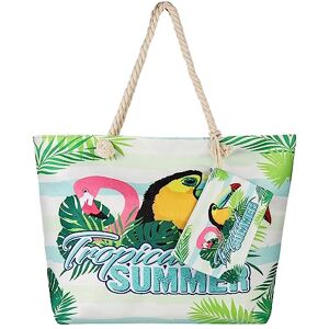 Glovios Sac de Plage Femme XXL, Grand Sac de Plage avec Fermeture à Glissière pour Les Achats Voyages Style 9 - Publicité