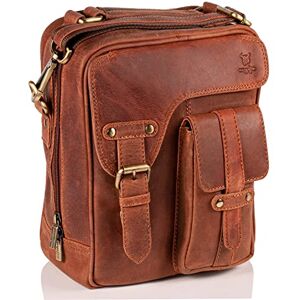 MATADOR Sacoche Grand Format Homme Bandouliere en Cuir Véritable avec Multipoches Zippé de YKK et Poignée   Sac Bandoulière Homme Fait Main Grande Capacité   Pochettes Sacs pour Homme Vintage Marron - Publicité