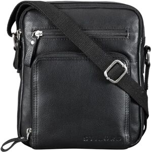 STILORD 'Darius' Sacoche Messenger Homme Cuir Petit Sac à Bandoulière Vintage pour Tablet 10,1' Sac Homme à l'Épaule Besace en Cuir Véritable, Couleur:noir - Publicité