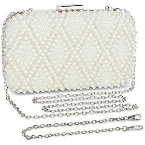 UBORSE Sac de Soirée Femme Elegante à Perles Pochette Sac à Main pour Femme Sac à Bandoulière de Ceremonie Mariage Cocktail Parti - Publicité