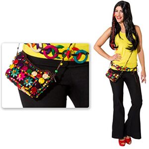 NET TOYS Sac coloré Hippie   Sac pour Femme Batik Woodstock   Besace Baba Cool   Sac bandoulière années 60 70 - Publicité