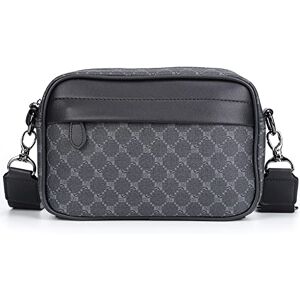 Starnearby Sac à Bandoulière Homme en Cuir PU, Crossbody Bag, Petit Sac Carré Bandouliere, Sacoche Portefeuille, Pochette Telephone Portable, Sac Porté Epaule Travers pour Affaires Voyage Travail - Publicité