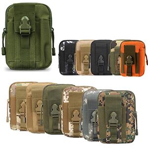 ZhaoCo Sac Tactique Ceinture, Sacoche Ceinture Nylon Molle EDC Gadget Utilitaire téléphone cellulaire pour Randonnée Voyage Sport Plein-air Armée Verte - Publicité