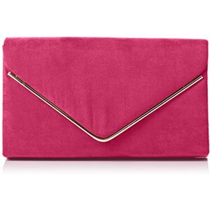 SwankySwans Femme Oscar enveloppe en daim en velours fête Prom Embrayage Sac d'embrayage rose Pink (Fuschia), - Publicité