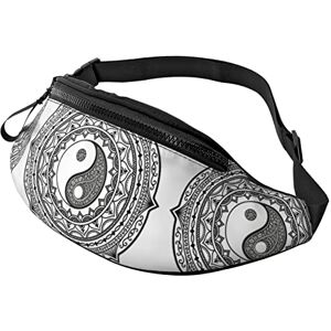 AOOEDM Fanny Packs Ying Yang Circle Mandala Pattern Women's Randonnée Zipper Waistpack - Publicité