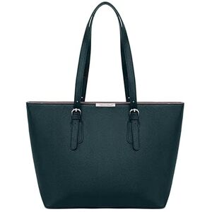 David Jones Sac à Main Shopping Femme Grand Format Sac Cours Lycée Fille Cabas Fourre-Tout Porté Epaule Cuir PU Anse Longue Shopper Grande Capacité A4 Sac Etudiante Travail Vert Foncé - Publicité