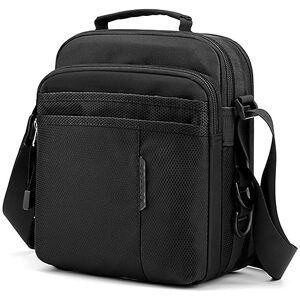 MISWAN Sacoche Homme Bandouliere Nylon Veritable Petit Sac porté Epaule Ipad Homme Pochette Besaces Sac Bandoulière Homme Sac de Messager Porte-documents Sacs Business Vintage Sacs à Main Voyage(Noir) - Publicité