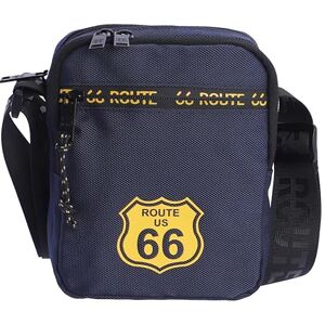 Route 66 – Sacoche Homme Bandouliere avec 3 Pochettes – sac bandoulière homme sacs à main homme pochette bandouliere Tissu Résistant Unisex (Style 2, Bleu Marine) - Publicité