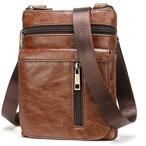 Moteen Homme Pochette Telephone Portable Cuir, Sac à Bandoulière pour Téléphone Cuir, Petite Sac Bandoulière en Cuir Homme Sac Epaule pour Téléphone Holster Portefeuille Messager Housse de Transport Sacoche - Publicité