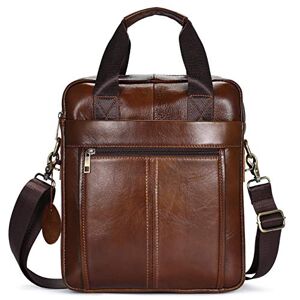 BAIGIO Sac a Bandouliere Sacoche Homme, iPad Sac Bandouliere en Cuir Souple Veritable Business Elegant Besaces Grand Sac a Dos Sac de Messager Sangle Reglable - Publicité