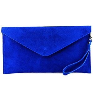 modamoda de T106 – ITAL Clutch Sac de soirée en daim, bleu roi, Small - Publicité