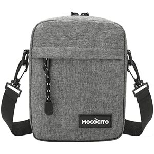 MOCOCITO Sacoche Homme & Femme   Petit Sac Bandoulière   Sacoche Homme Bandoulière   Sacoche Garcon (GRIS) - Publicité