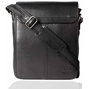 MATADOR Grande Sacoche Homme Bandouliere en Cuir Véritable avec Poche tablette ou ordinateur portable   Sac Bandoulière Homme Fait Main Grande Capacité   Pochette Homme Sacs Bandoulière   Nappa Noir - Publicité