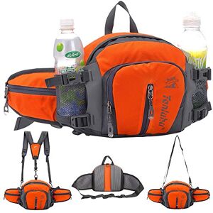 SINOKAL Style militaire multifonctionnel sac en toile taille Pack eau résistance banane avec porte-bouteille d’eau pour l’exécution de randonnée pédestre vélo escalade voyage Camping (Orange, Taille libre) - Publicité