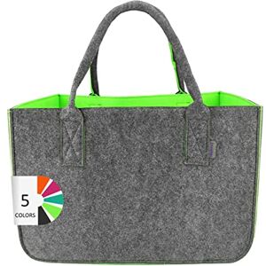 Leviatan Feutre Sac Shopper   Grand 30 Litres   Multifonctionnel   Sac à Provisions XXL   Pliable Panier   Sac à Bois de Chauffage   Panier à Vêtements   Sac à Jouets   Citron Vert, xl, (111002) - Publicité