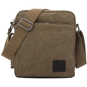 Outreo Sac bandoulière Homme Sac Besace Vintage Petit Porté épaule Sac en Toile Sacoche de Voyage pour école Université Cours Travail Sport Bourse Rétro Pochette Messager - Publicité