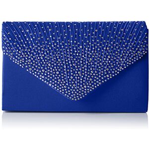 Swankyswans Femme Abby Diamante Envelope Style Bag Handbag, Bleu (Bleu Roi), Taille Unique - Publicité