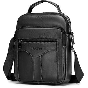 SPAHER Sacoche Homme Bandouliere Cuir Pochette Homme Sacs à Main Homme Sac Bandouliere Hommes Pochette Homme Bandoulière Sac Porte Epaule Sac Besace Cadeau pour Homme - Publicité