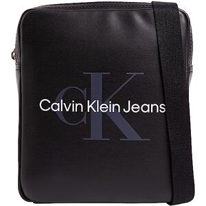 Calvin Klein Jeans Homme Sac à Bandoulière Monogram Soft Reporter Petit, Noir (Black), Taille Unique - Publicité