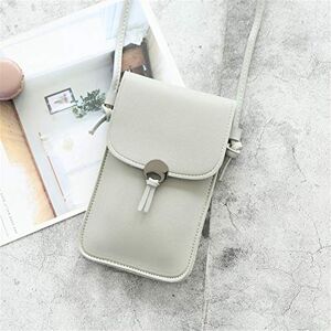 LLDF Mini pochette pour téléphone portable avec sac à dos en cuir PU transparent pour écran tactile (Gris clair) - Publicité