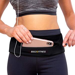 Build & Fitness Sac Banane – Taille Ajustable, fermeture éclair YKK – Convient à Tous les Téléphones, Clés, Cartes, Airpods Marche,Yoga, Hommes et Femmes - Publicité