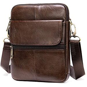 MOTALER Sacoche Bandoulière en Cuir pour Homme, Sac à Bandoulière pour Téléphone Portable, Téléphone Pochette Homme Bandoulière Cuir Sac à Epaule Sac à Main Sacoche Zippée Étui pour Universel Smartphone - Publicité