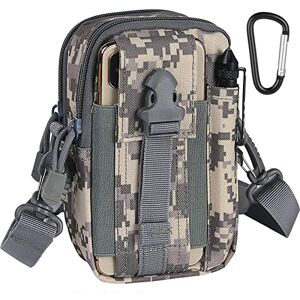 flintronic Sac Tactique Ceinture, Nylon Sacoche Ceinture, Multifonctionnelle Molle EDC Gadget Sac pour Téléphone, Plein-Air, Randonnée, Alpinisme et Cyclisme (avec 1 Mousquetons et 1 Bandoulière) - Publicité