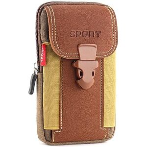 MisFun Pochette Ceinture Homme, Sac Tactique Ceinture, Étui de Ceinture Pochette Téléphone Holster, Sacoche Banane Femme, Multifonctionnel Sac Banane Téléphone Portable Imperméable Ceinture (Brun) - Publicité