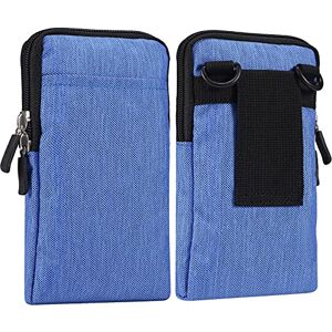 MILESTEM Pochette de Ceinture pour Téléphone Portable Homme, Sac à Épaule pour Téléphone Hommes, 7.2" Sac à Bandoulière pour Téléphone Portable Ceinture Clip Sacoche Etui Sac Banane Housse de Transport Voyage - Publicité