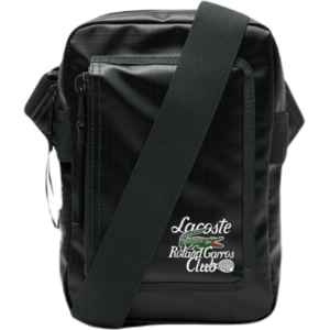 Lacoste Roland Garros Edition Contrast Print Vertical Messenger Bag - sinople noir unisex - Publicité