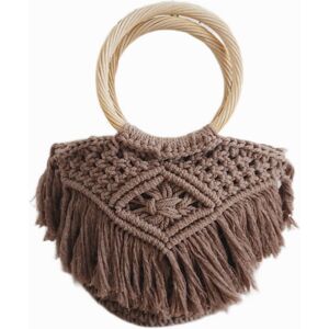 My Bliss Home Sac cabas en crochet, Marron Marron 30x65x18cm