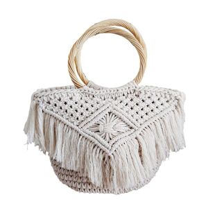 My Bliss Home Sac cabas en crochet, blanc