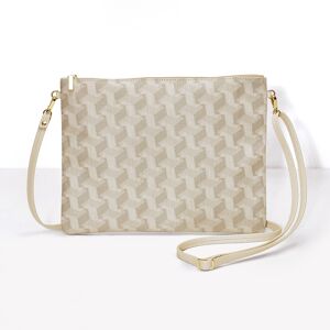 Le Jacquard Français Pochette en coton beige 28 x 21