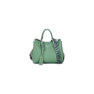 Emporio Armani , Adjustable Strap Small Handbag,Green Hammered Texture Bag with Logo Print ,Green female, Sizes: ONE SIZE - Publicité