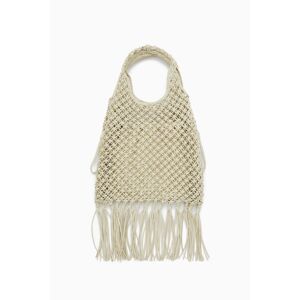 MINI SAC CABAS MACRAMÉ - CUIR BLANC NOSIZE female - Publicité