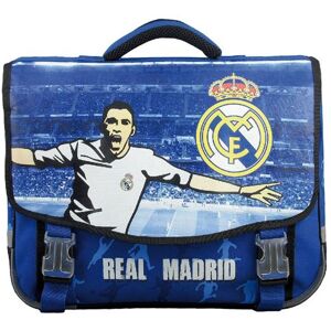 Générique LA PLUME DOREE Cartable Scolaire Real Madrid - 2 compartiments et 1 poche zippée sous le rabat - 41 x 34 x 16 cm - Publicité