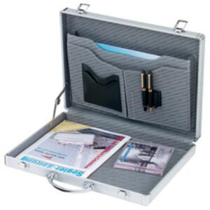 ALUMAXX - attaché-case "MINOR" , en aluminum, argenté, maniable - Publicité