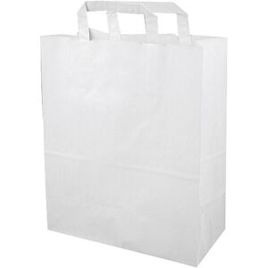 Sac cabas kraft blanc (80g/m²) 26x14x30 cm x 250 Firplast - Publicité